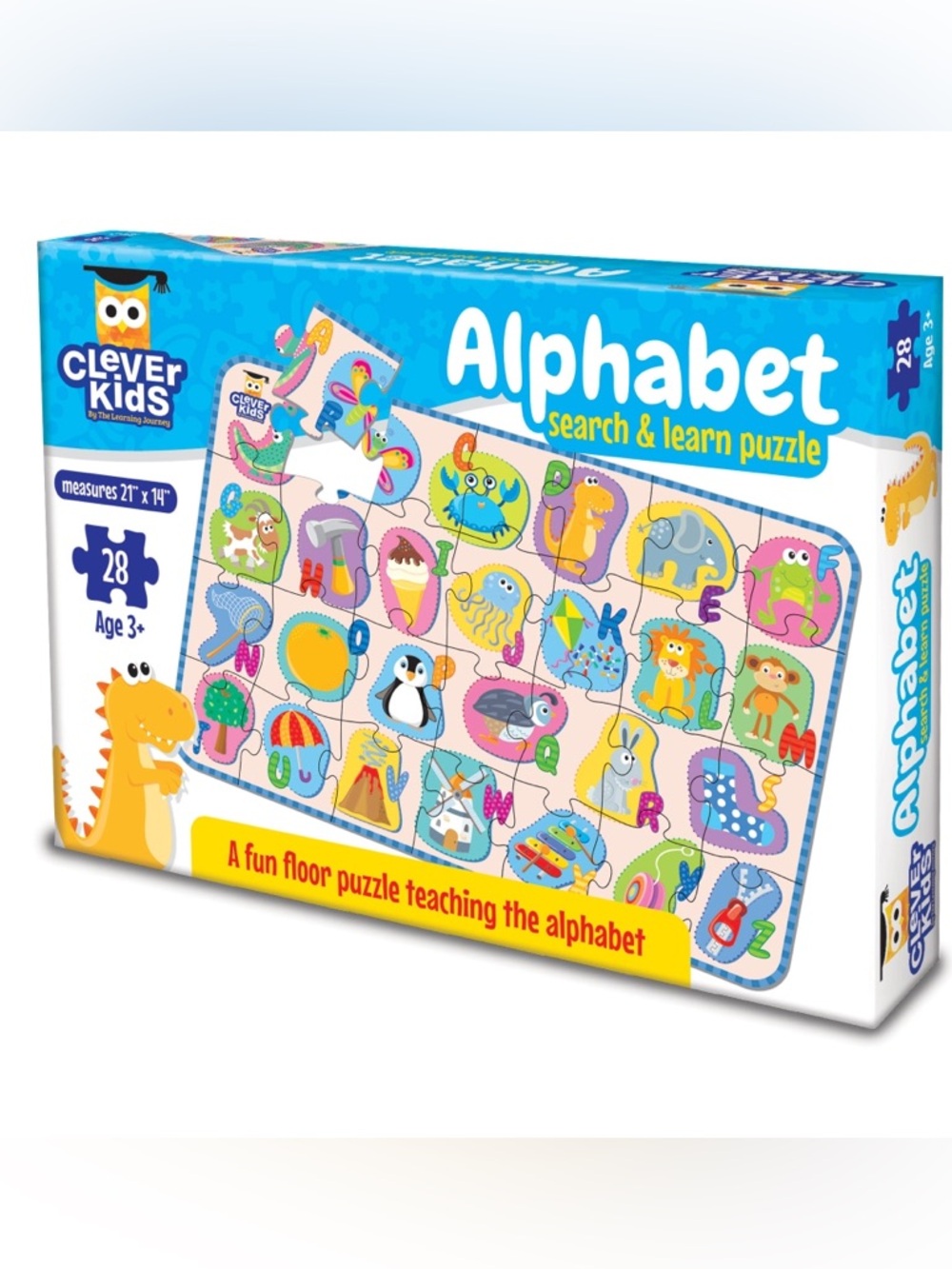 Clever Kids Alphabet Search & Learn Puzzle 28 Pcs Age 3+